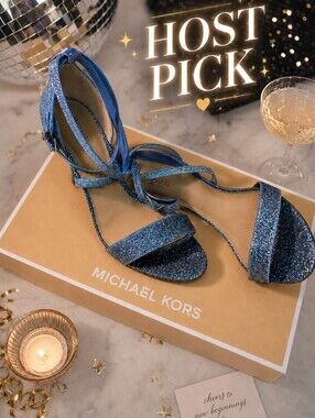 🎉Host Pick💃Blue Glitter Stiletto Heels | Michael Michael Kors “Astrid” | 6.5M